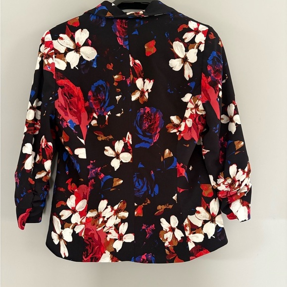 Jules & Leopold Black, Blue, White Red Floral Blazer size Small - Picture 8 of 11